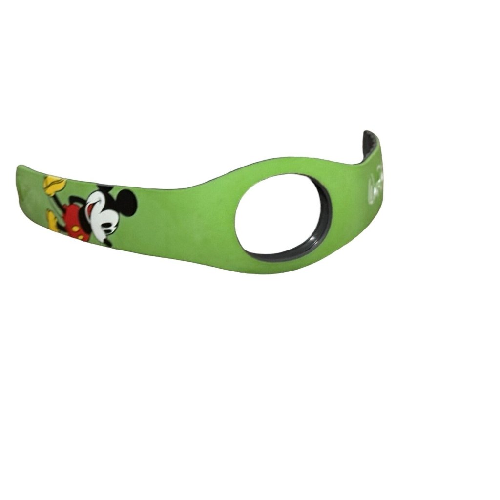 Walt Disney World Parks Green Classic Mickey Mouse Magic Band Youth Kids No Puck